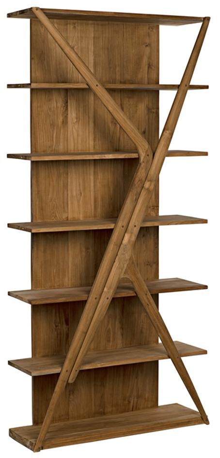 Vetra Bookcase, Teak by Noir Furniture