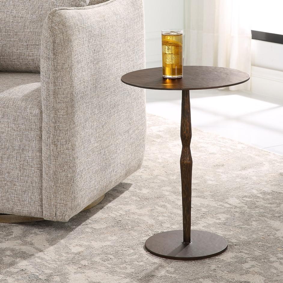 Industria Copper Bronze Accent Table by Uttermost