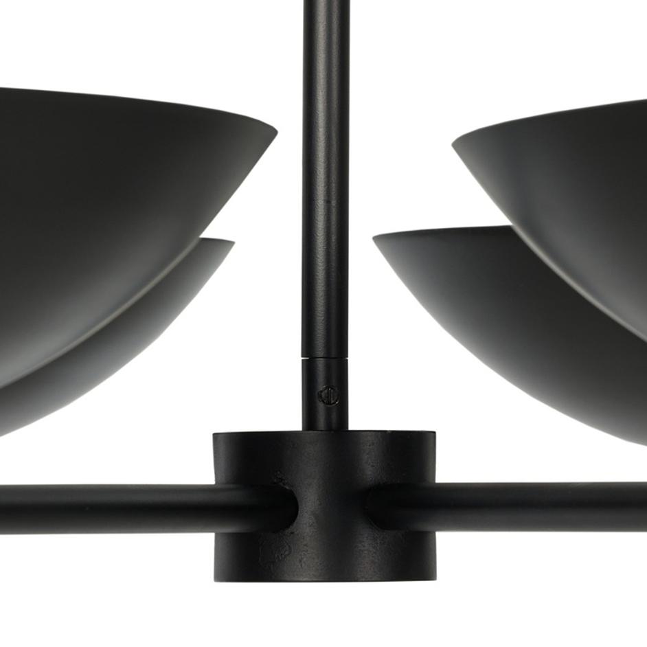 Klaus Chandelier In Jet Black And Aged Brass Iron by Four Hands