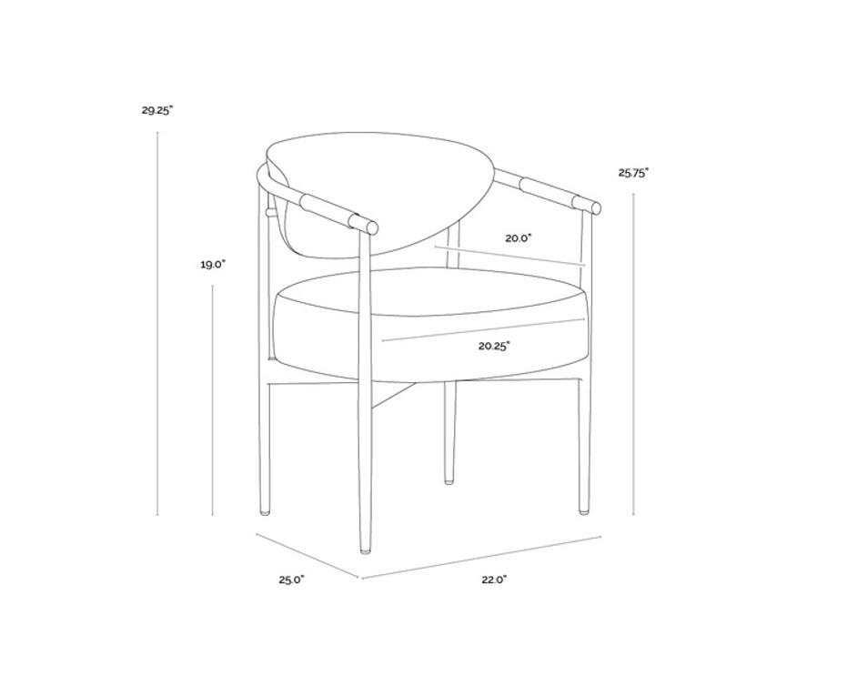 HELOISE DINING ARMCHAIR - BRAVO BLACK by Sunpan