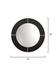 Round Cross Stitch Round Wall Mirror, Espresso Hide by Jamie Young