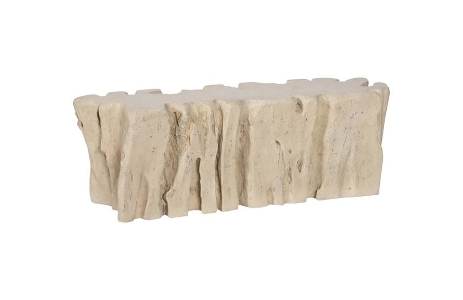 Freeform Root Bench, Roman Stone by Phillips Collection