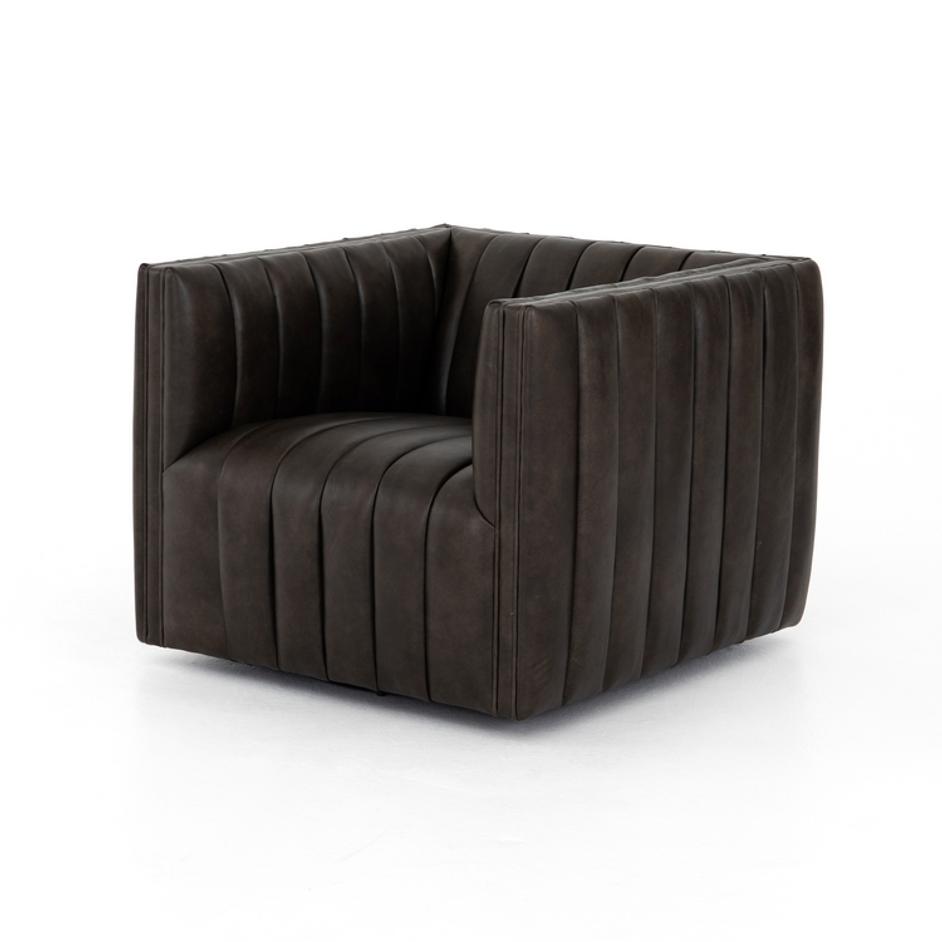 Augustine Swivel Chair-Deacon Wolf by FOUR HANDS