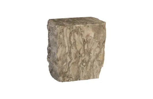 Marble Stool, Gray by PHILLIPS COLLECTION
