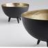 Inca Bowl in Matt Black and Gold by Cyan Design