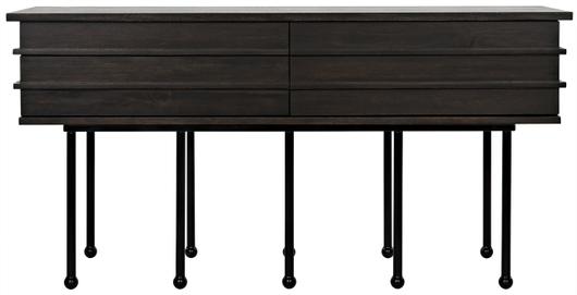 Oliver Console, Ebony Walnut by Noir Furniture