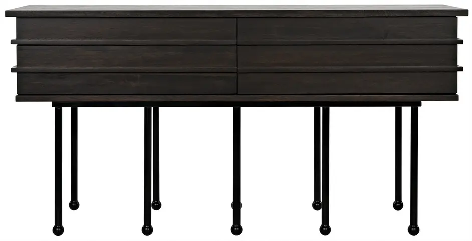 Oliver Console, Ebony Walnut by Noir Furniture