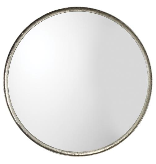 Refined Iron Round Wall Mirror, Silver by Jamie Young
