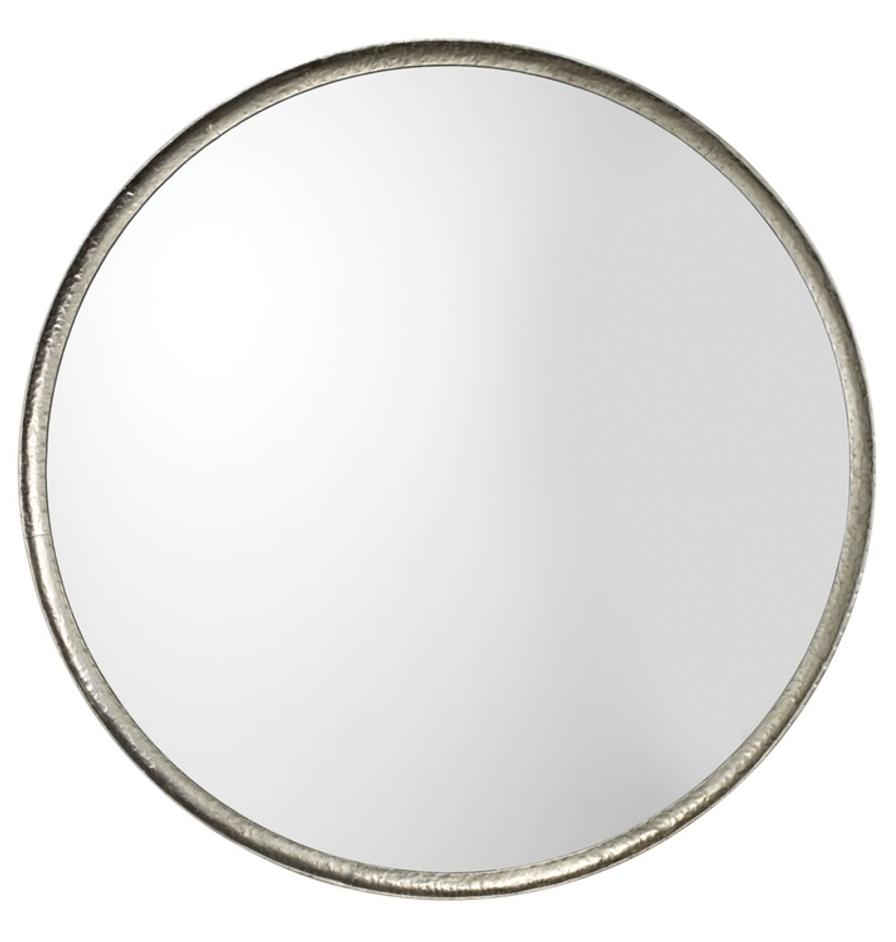 Refined Iron Round Wall Mirror, Silver by Jamie Young