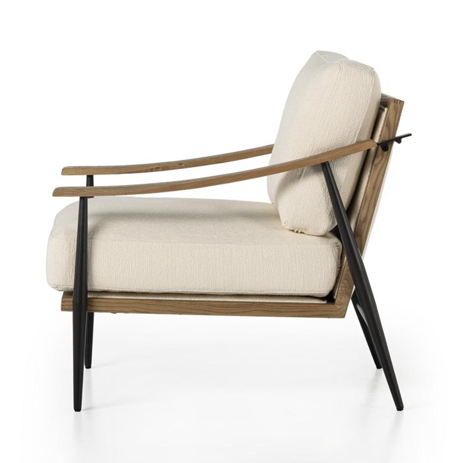 Kennedy Chair In Kerbey Ivory by FOUR HANDS
