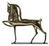 Horse On Stand, Brass by Noir Furniture