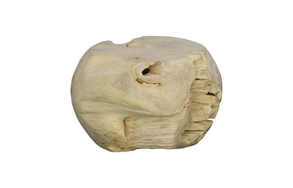 Teak Wood Ball Sculpture, Bleached by Phillips Collection