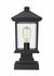 Portland 1 Light Outdoor Pier Mount Light in Black Finish by Z-Lite