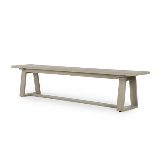 Atherton Outdoor Dining Bench to Grey by FOUR HANDS