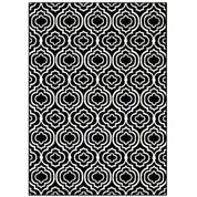 Renbarger Transitional Moroccan Trellis 8X10 Area Rug In Black And White by Modway Furniture