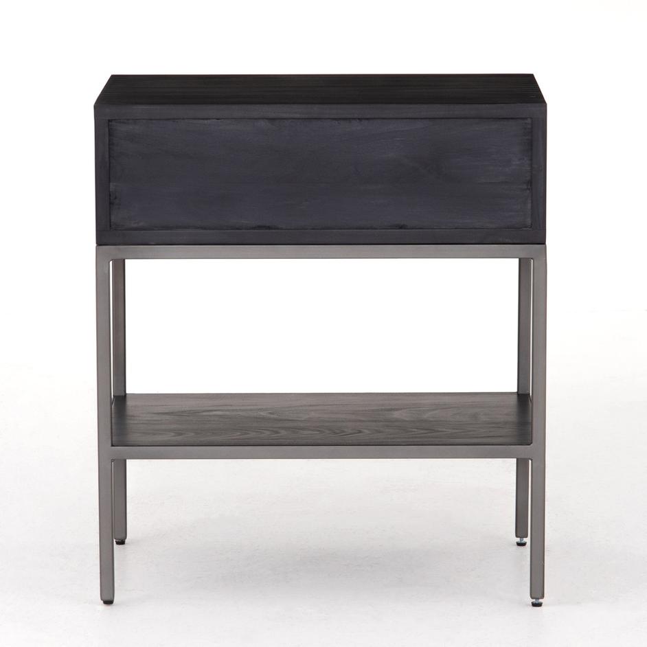 Trey Nightstand-Black Wash Poplar by FOUR HANDS
