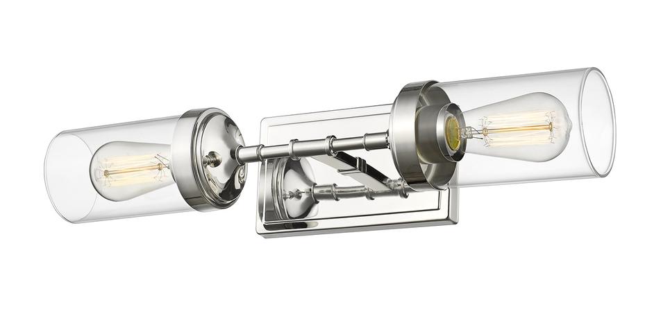 Calliope 2 Light Wall Sconce in Polished Nickel Finish by Z-Lite