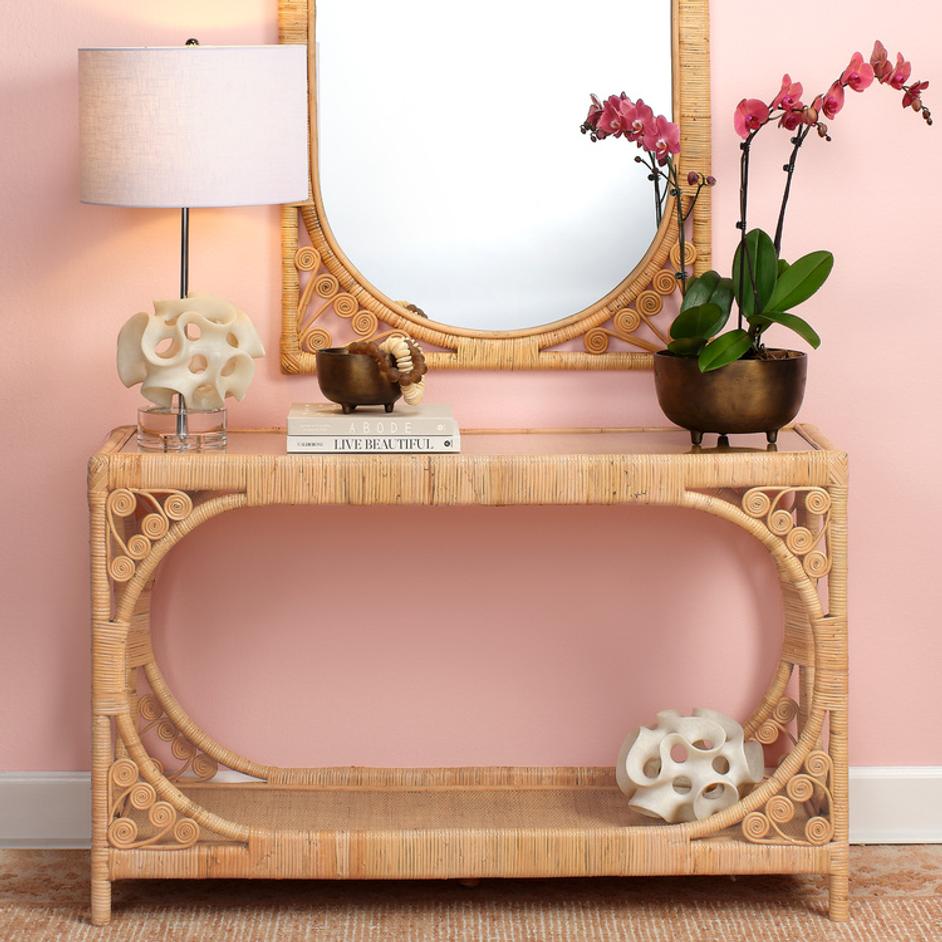 Primrose Rattan Console Table by Jamie Young
