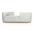 Deandra Tete A Tete Chaise In Merino Cotton by FOUR HANDS