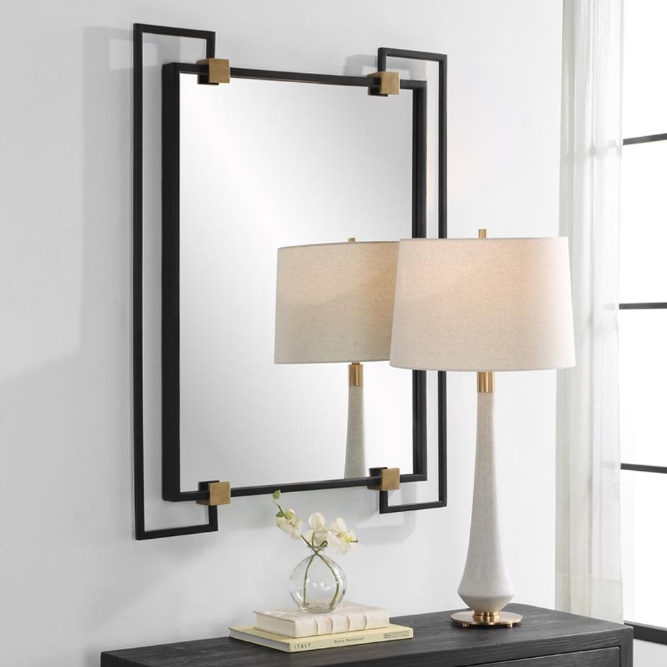 Ivey Rectangle Industrial Mirror by Uttermost