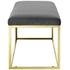 Russell Fabric Bench In Gold Gray by Modway Furniture