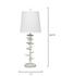 Petals Gesso Table Lamp with Linen Shade by Jamie Young