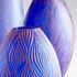 Small Fused Groove Vase in Blue by Cyan Design