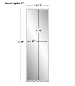 Serna White Tall Mirror by Uttermost