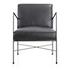 DAGWOOD LEATHER ARM CHAIR ONYX BLACK LEATHER by Moes Home