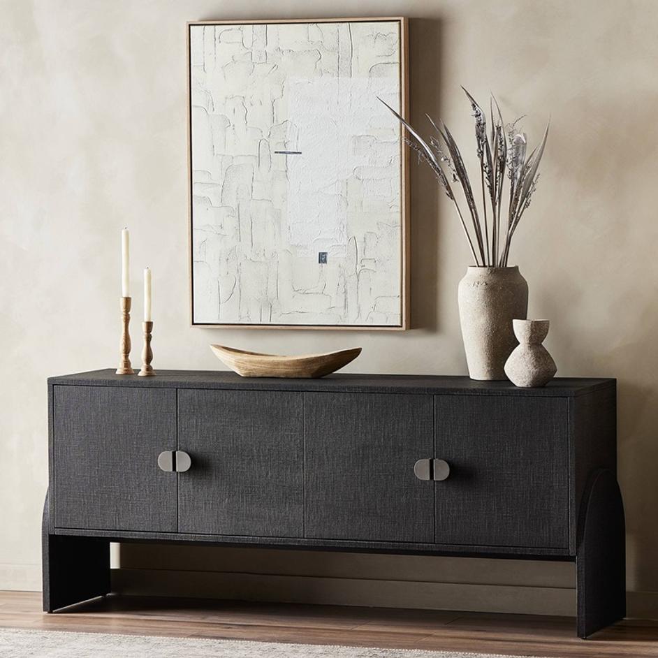 Cressida Sideboard - Black Linen by Four Hands