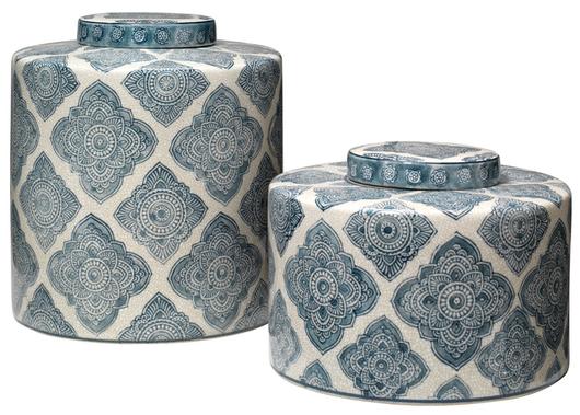 Oran Ceramic Decorative Canisters (Set of 2) by Jamie Young