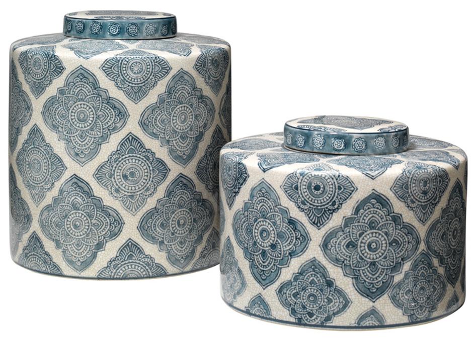 Oran Ceramic Decorative Canisters (Set of 2) by Jamie Young