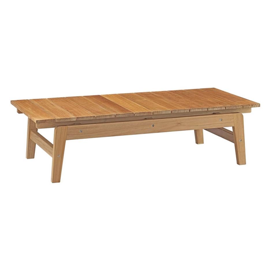 Longboat Outdoor Patio Teak Coffee Table In Natural by Modway Furniture