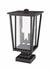 Seoul 2 Light Outdoor Pier Mounted Fixture in Oil Rubbed Bronze Finish by Z-Lite