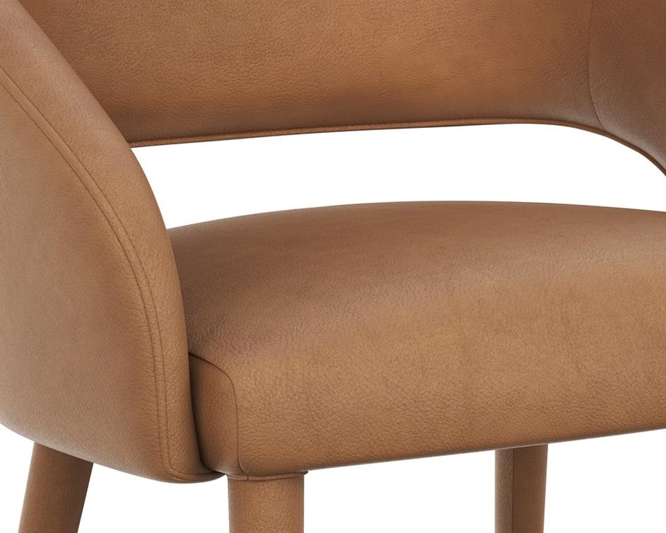 GALEN DINING ARMCHAIR - MISSOURI COGNAC LEATHER by Sunpan