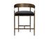 ZANATTA COUNTER STOOL - CHARCOAL BLACK LEATHER by Sunpan