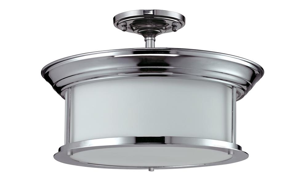 Sonna 3 Light Semi Flush Mount in Chrome Finish by Z-Lite