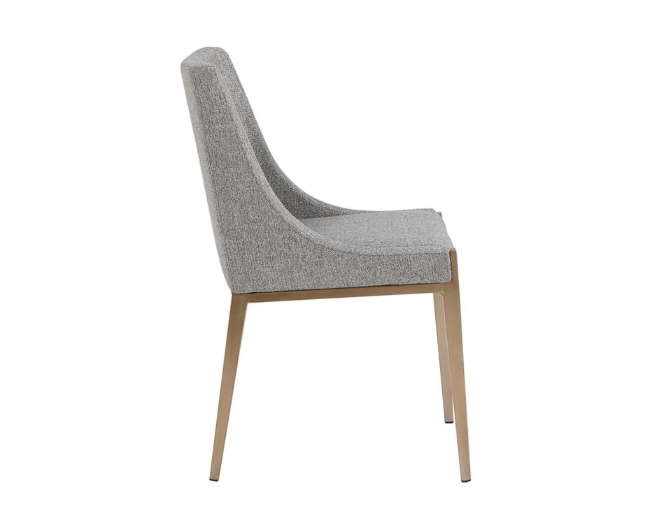 DIONNE DINING CHAIR - MONUMENT PEBBLE by Sunpan