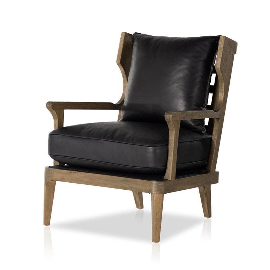 Lennon Chair In Heirloom Black by FOUR HANDS