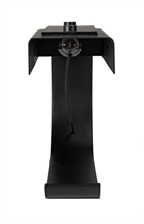Alfred Table Lamp, Black Metal by Noir Furniture