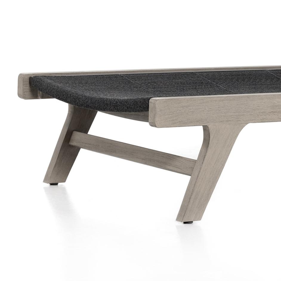 Julian Outdoor Chaise Lounge In Grey by FOUR HANDS