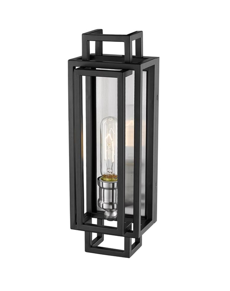Titania 1 Light Wall Sconce in Black + Brushed Nickel Finish by Z-Lite