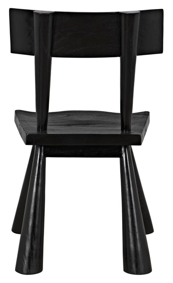 Gilbert Sungkai/Mindi Chair in Charcoal Black by Noir Furniture