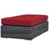 Kindle Outdoor Patio Sunbrella® Rectangle Ottoman In Canvas Red by Modway Furniture