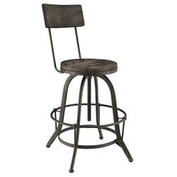 Quentin Wood Bar Stool In Black by Modway Furniture