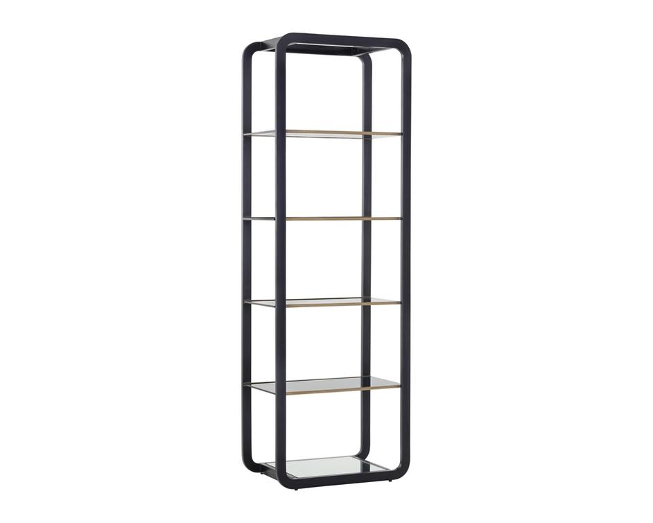 AMBRETTA BOOKCASE - SMALL - BLACK / SMOKE GREY by Sunpan