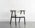 SOVA DINING ARMCHAIR - BLACK - COPENHAGEN WHITE by Sunpan