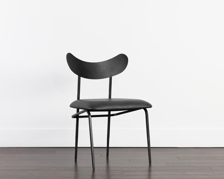 GIBBONS DINING CHAIR - BLACK - BRAVO PORTABELLA by Sunpan