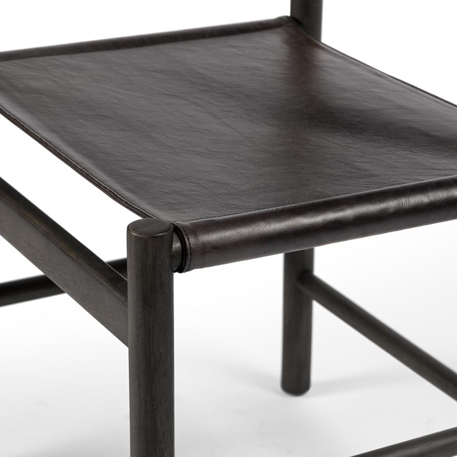 Kena Dining Chair In Charcoal Parawood by FOUR HANDS