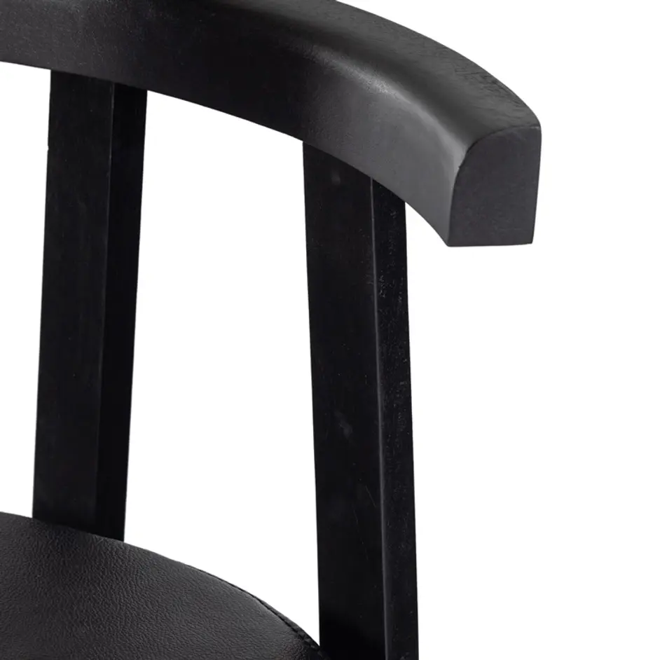 Tex Stool In Black Rosa Morada by FOUR HANDS